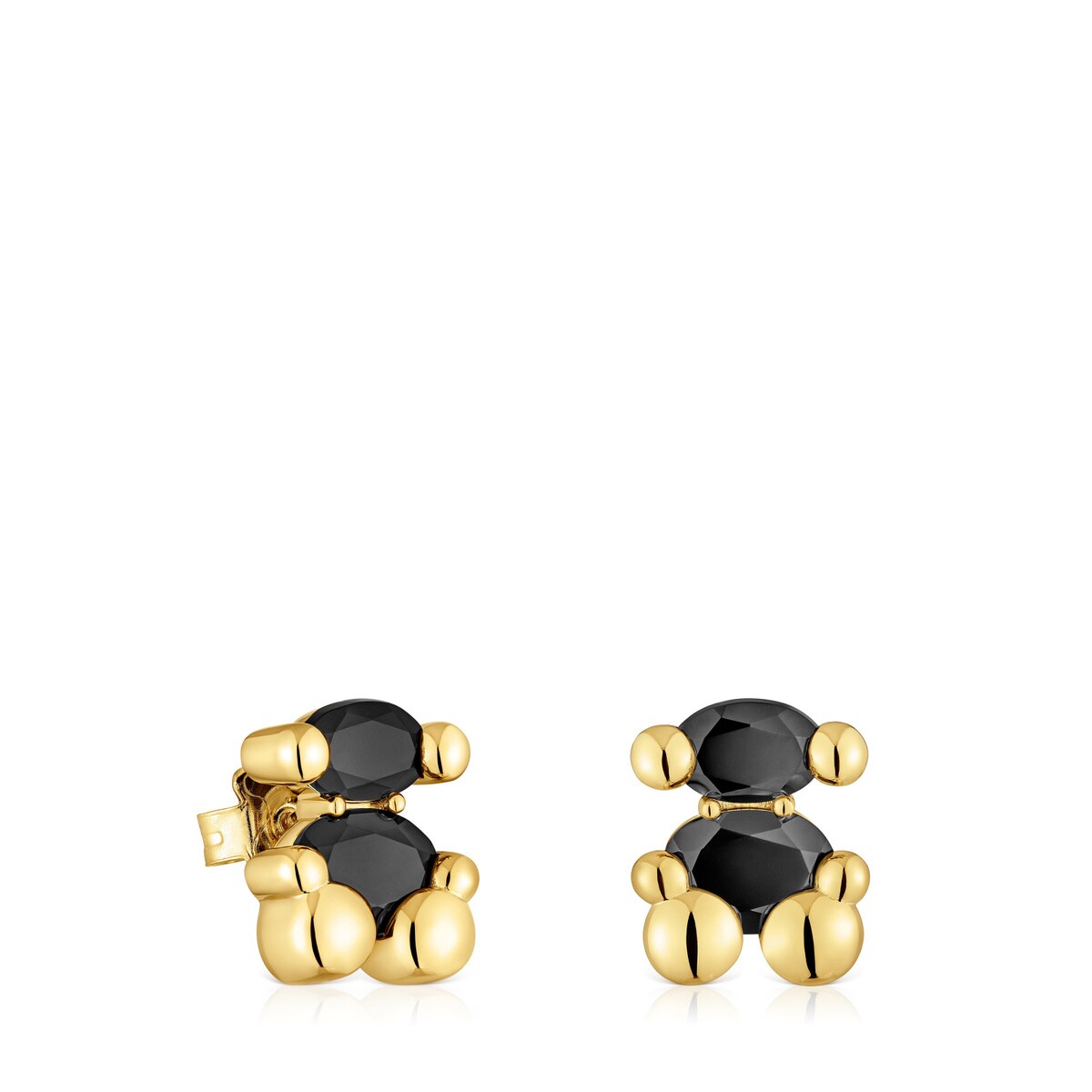 Aretes Tous Dorado con Negro
