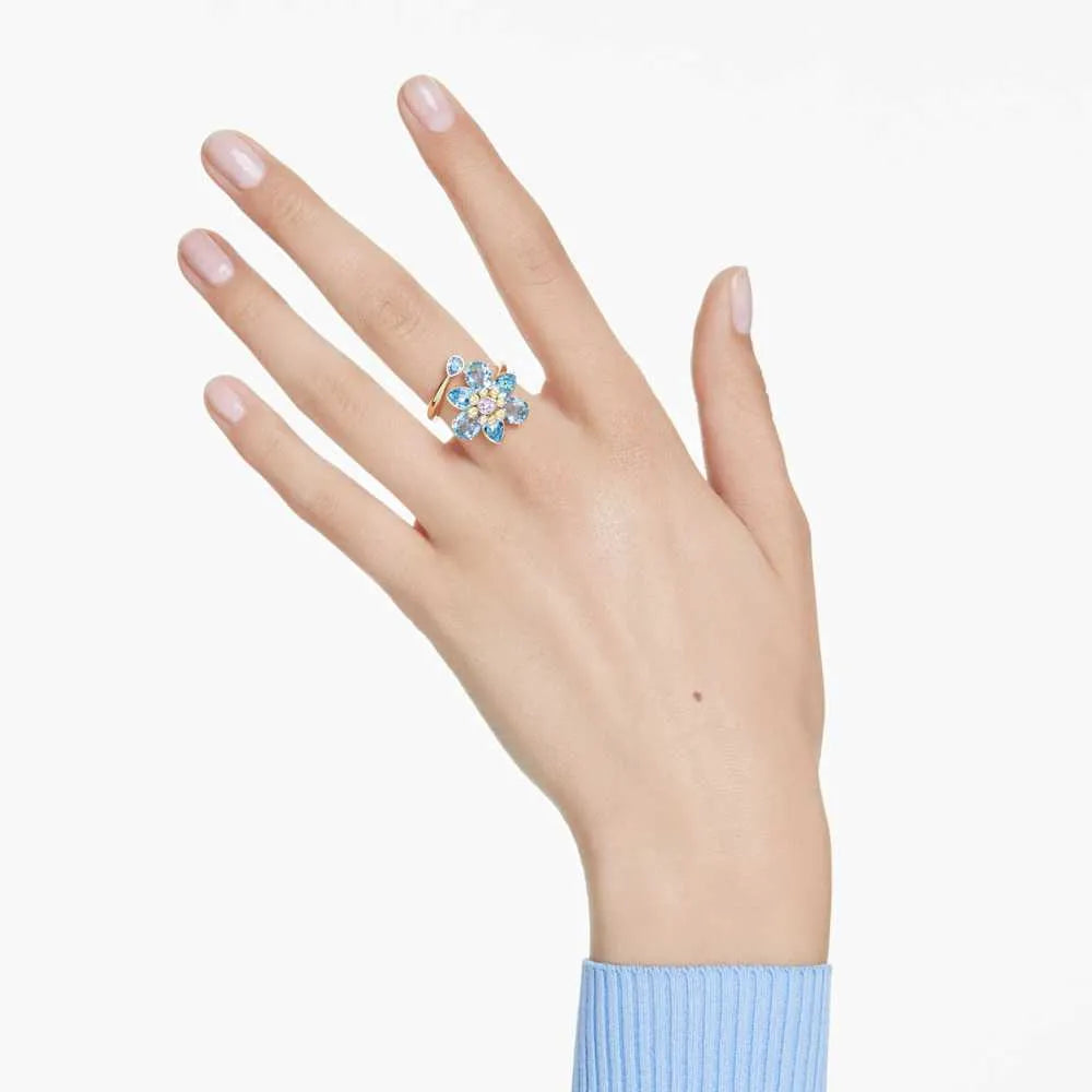 Anillo Swarovski Idyllia Flor Azul