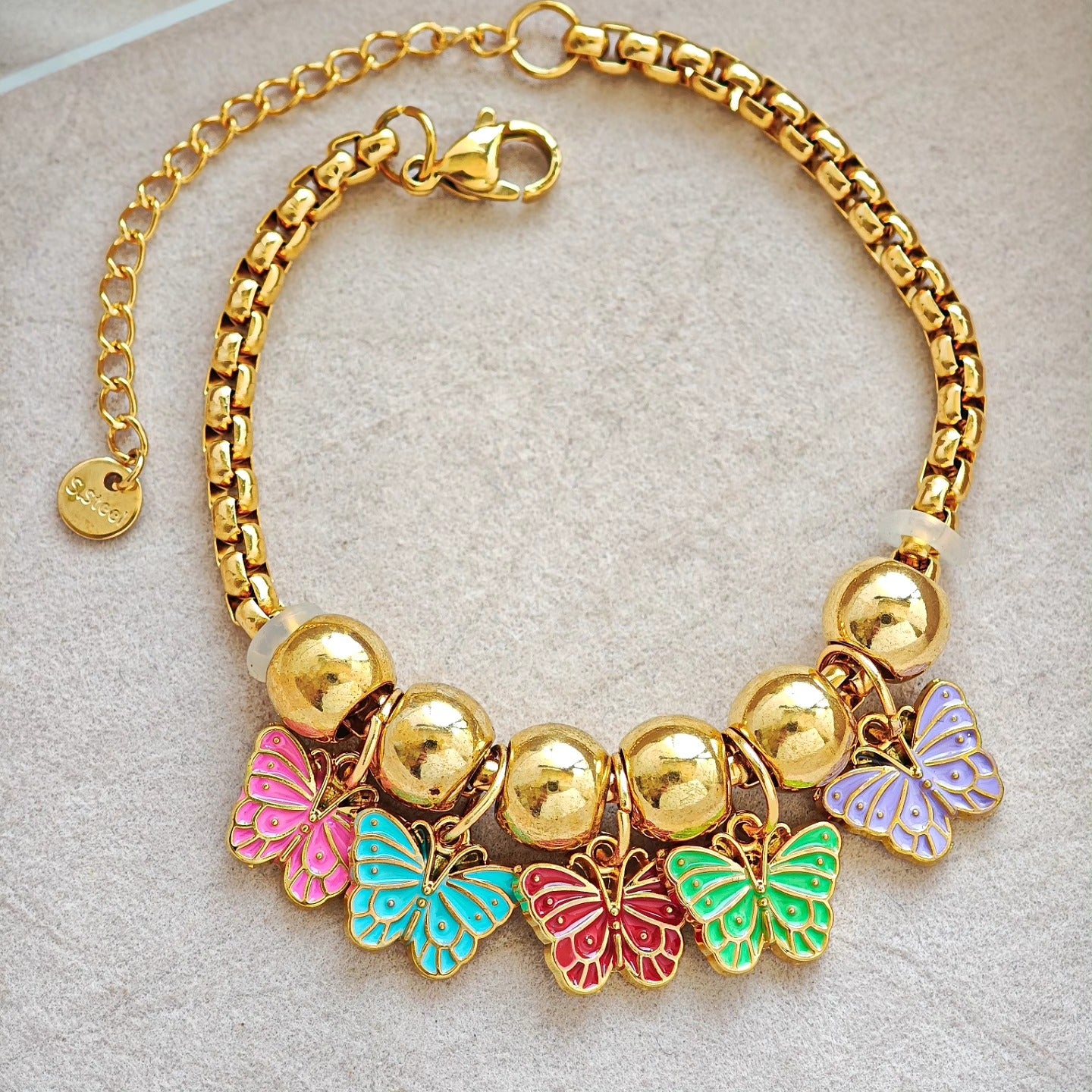 Pulsera de Mariposas Coloridas