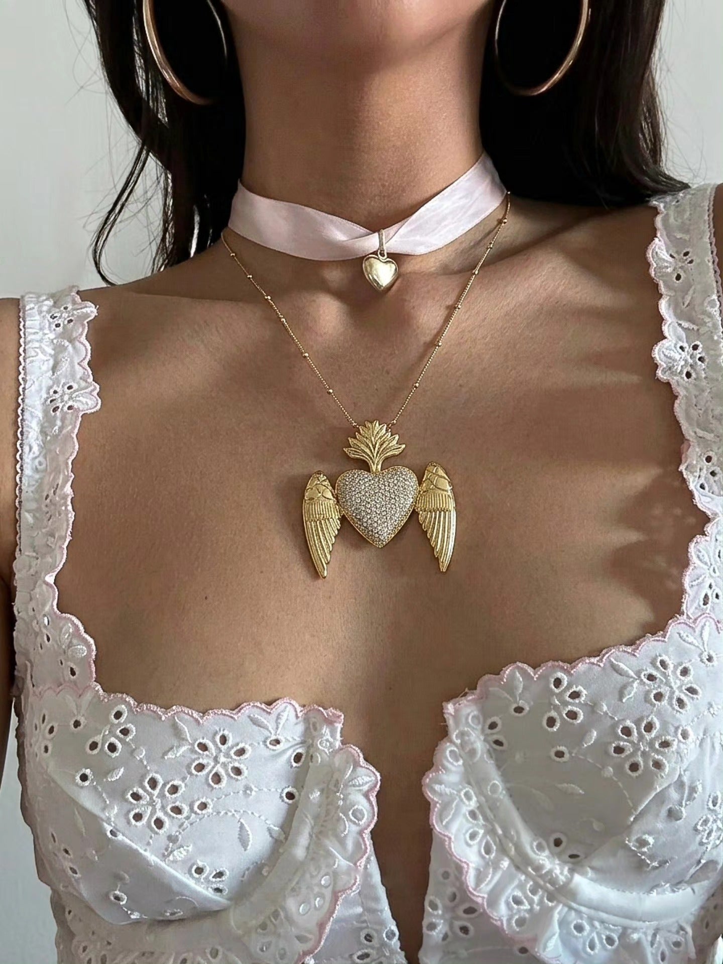 Collar Corazon con Alas
