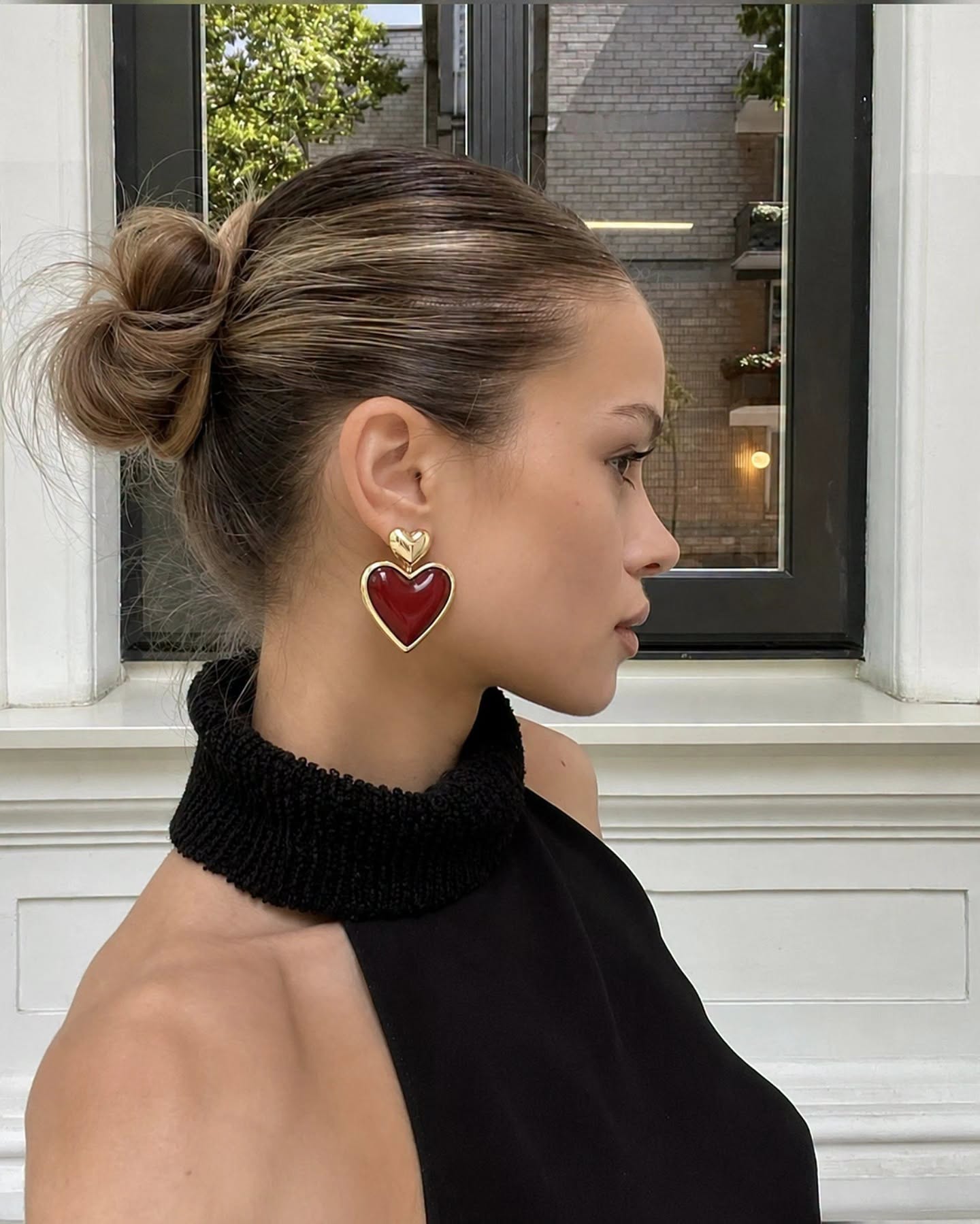 Aretes de Corazon Chunky