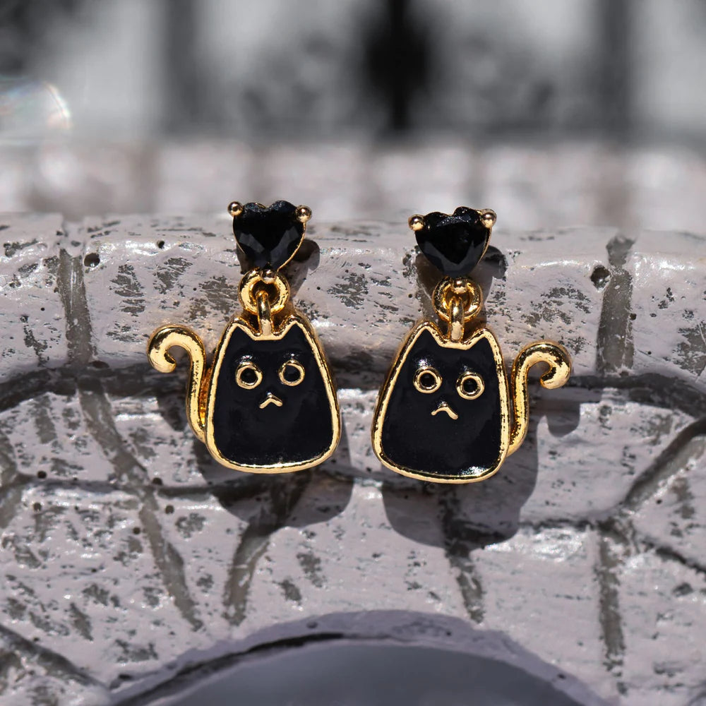 Aretes Gatito Negro