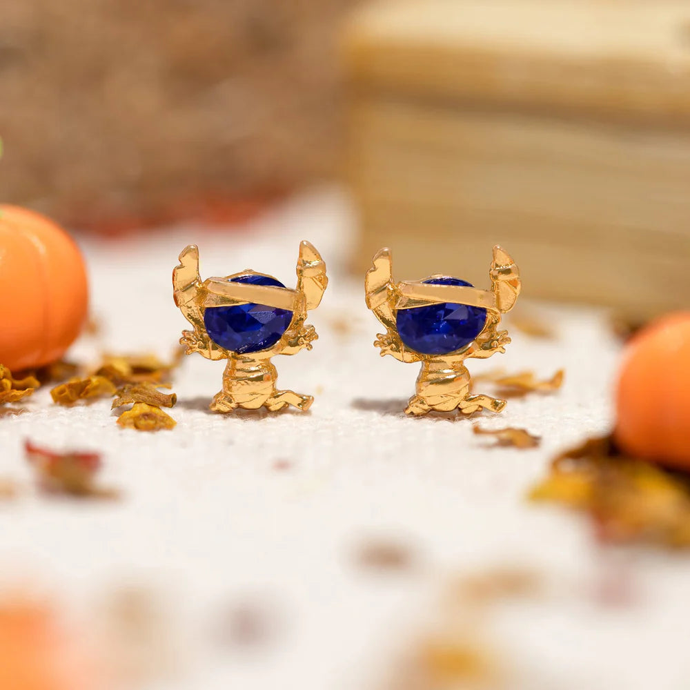 Yakemiyou Halloween Arete Pegado Stich Momia y Calabaza