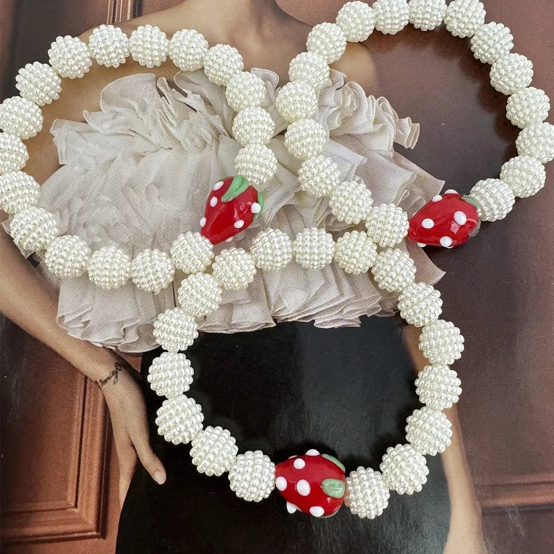 Pulsera Perlitas con Fresa
