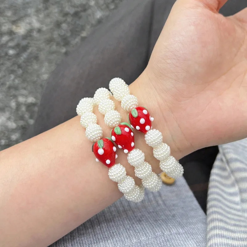 Pulsera Perlitas con Fresa