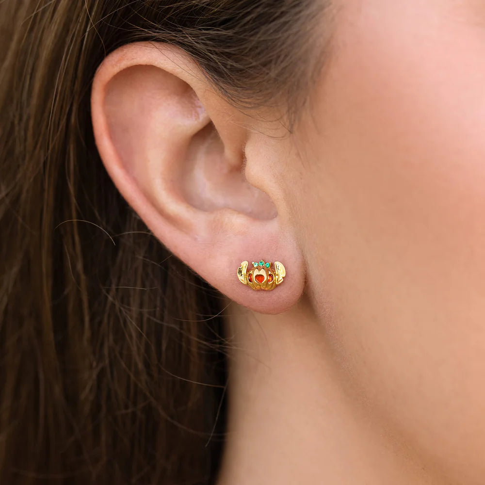 Yakemiyou Halloween Arete Pegado Stich Momia y Calabaza