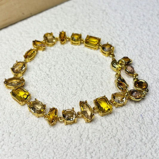 Pulsera Swarovski Gema Amarilla