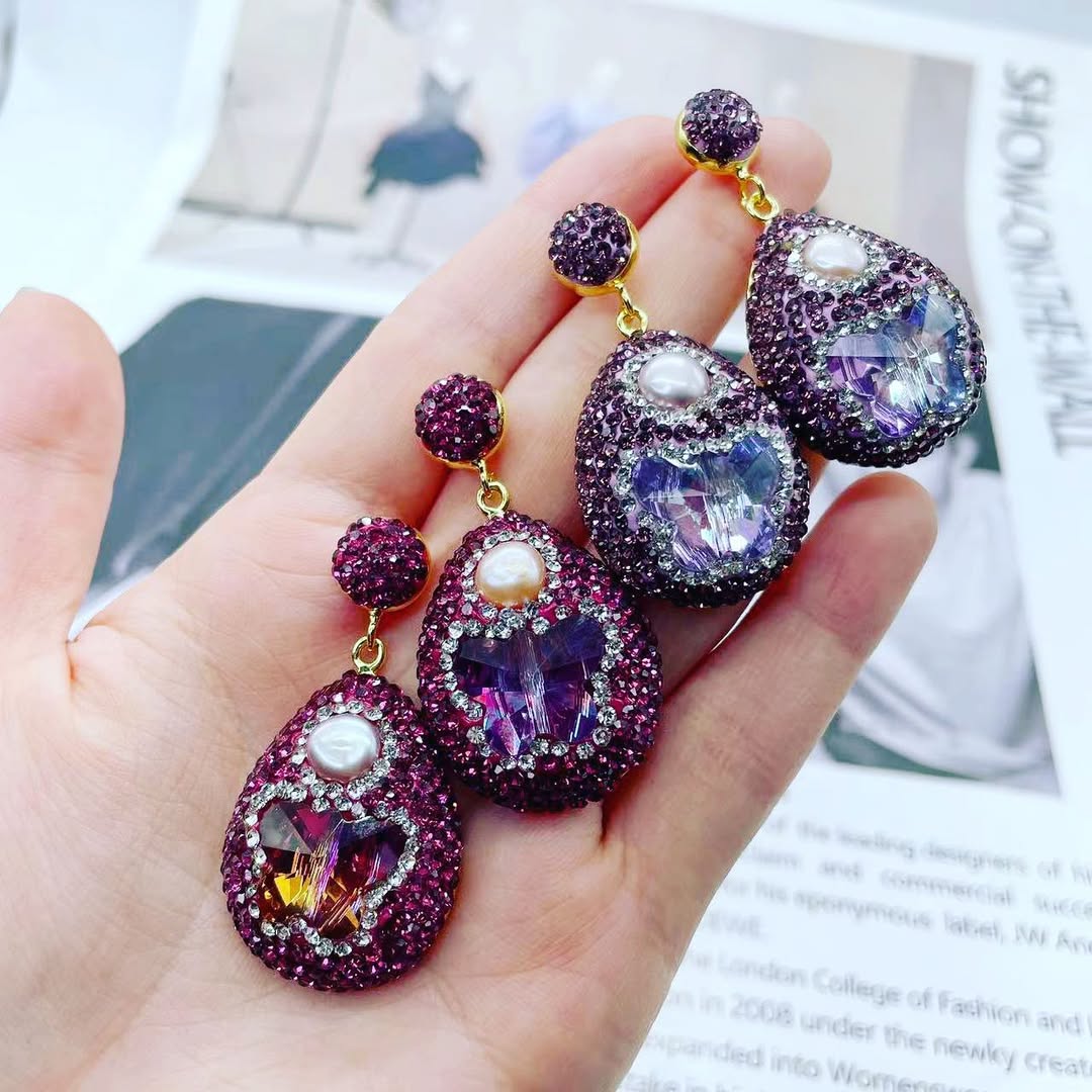 Aretes con Perlita y Cuarzo