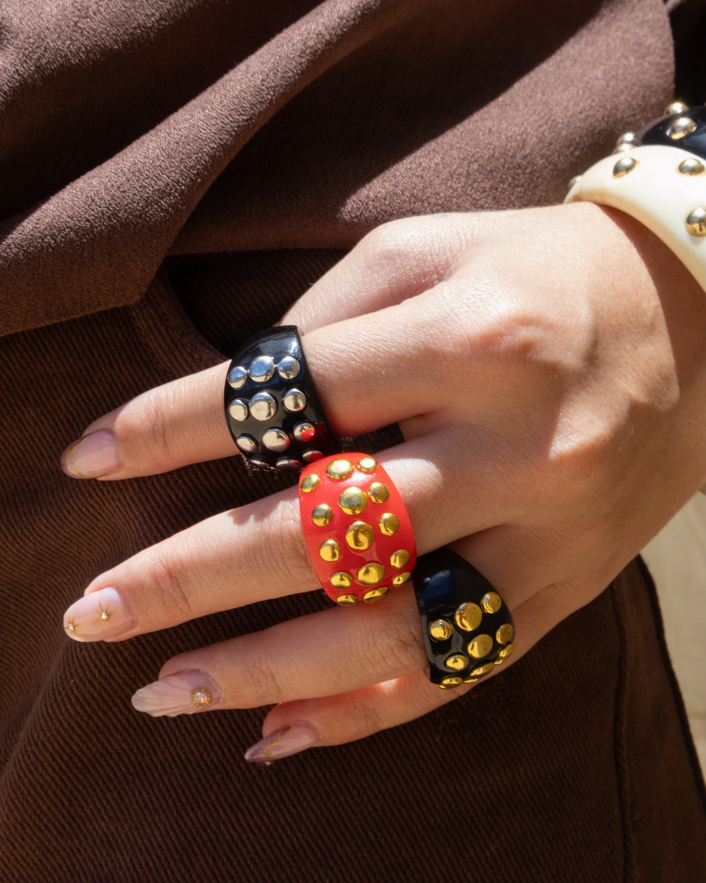 Anillos Chunky con Estoperoles