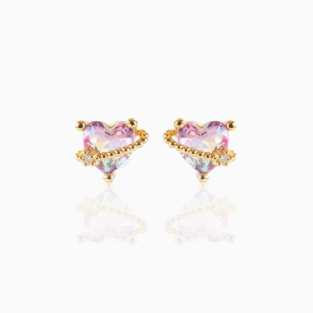 Aretes pegados corazon