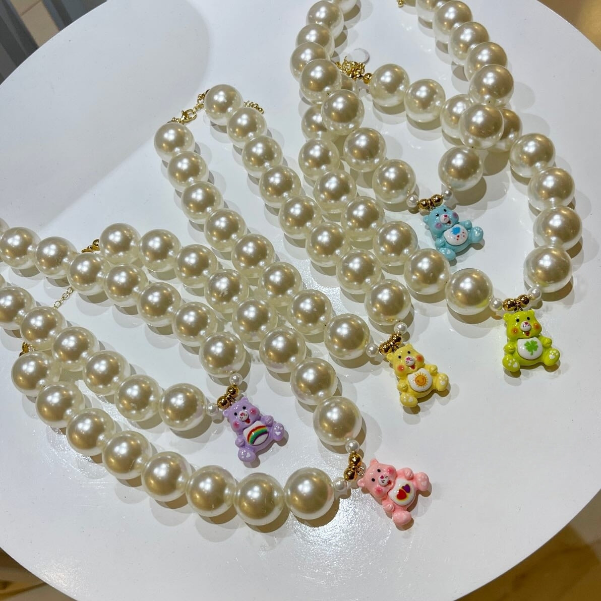 Collar Perla Chunky de Osito Cariñosito