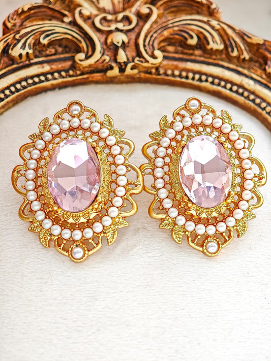 Aretes Chunky Vintage de Piedra
