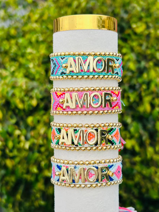 Pulsera Tejida AMOR