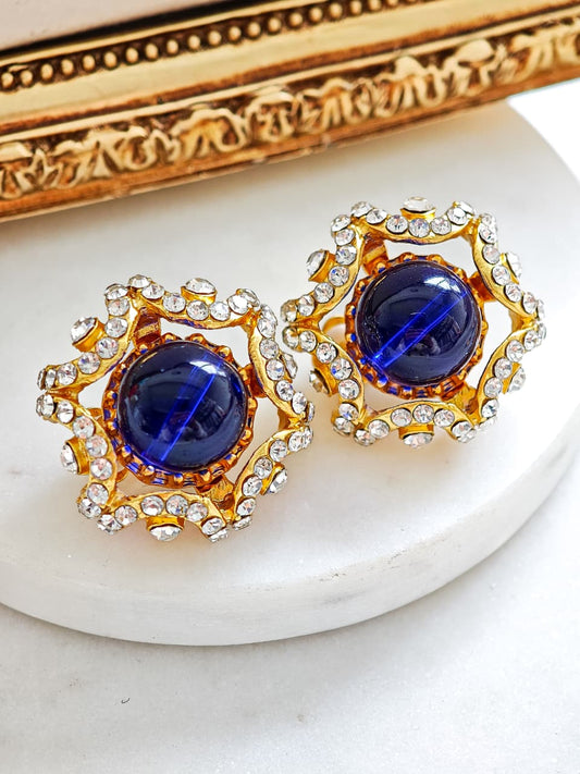 Aretes Circulo Azul