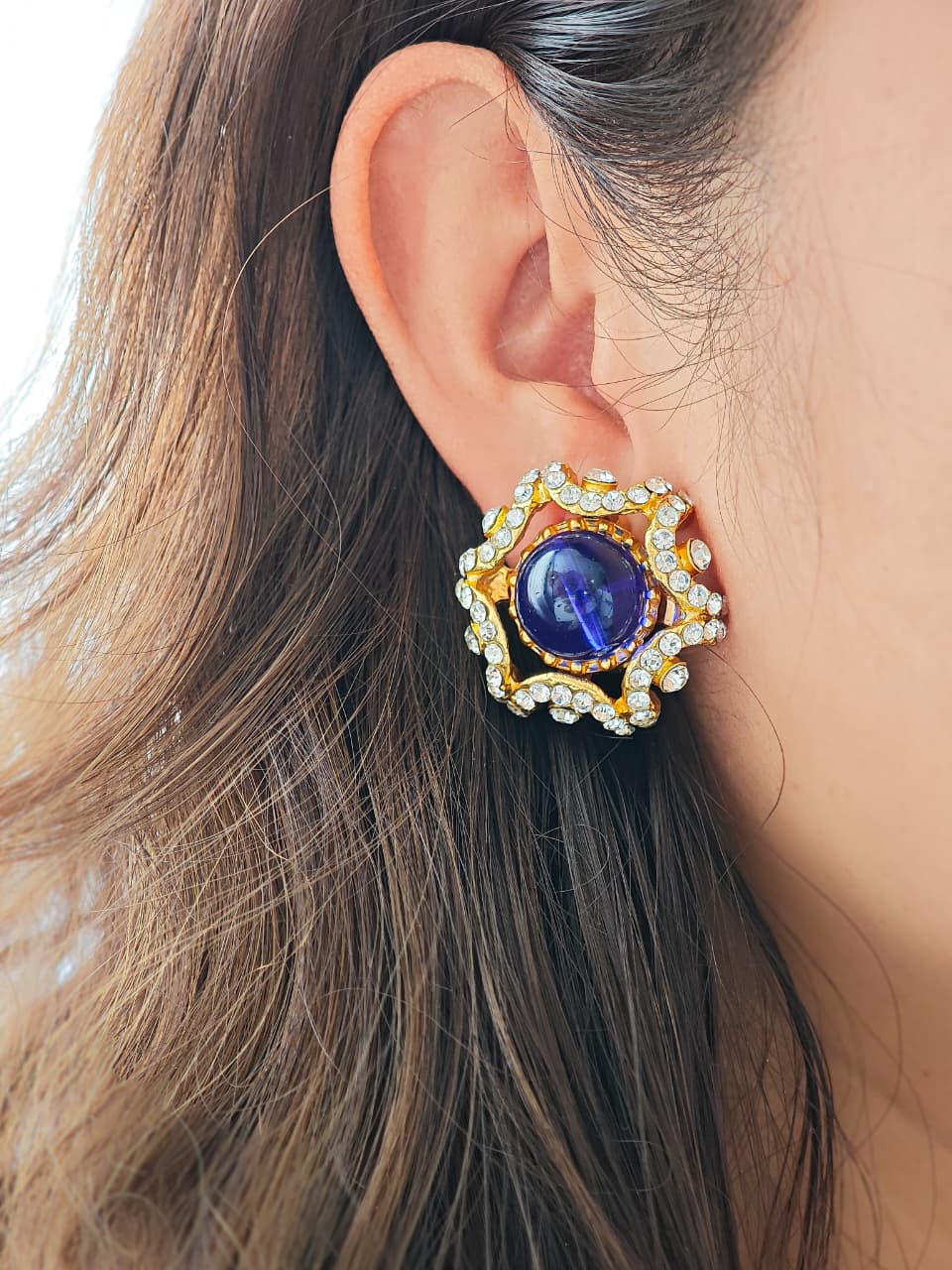 Aretes Circulo Azul
