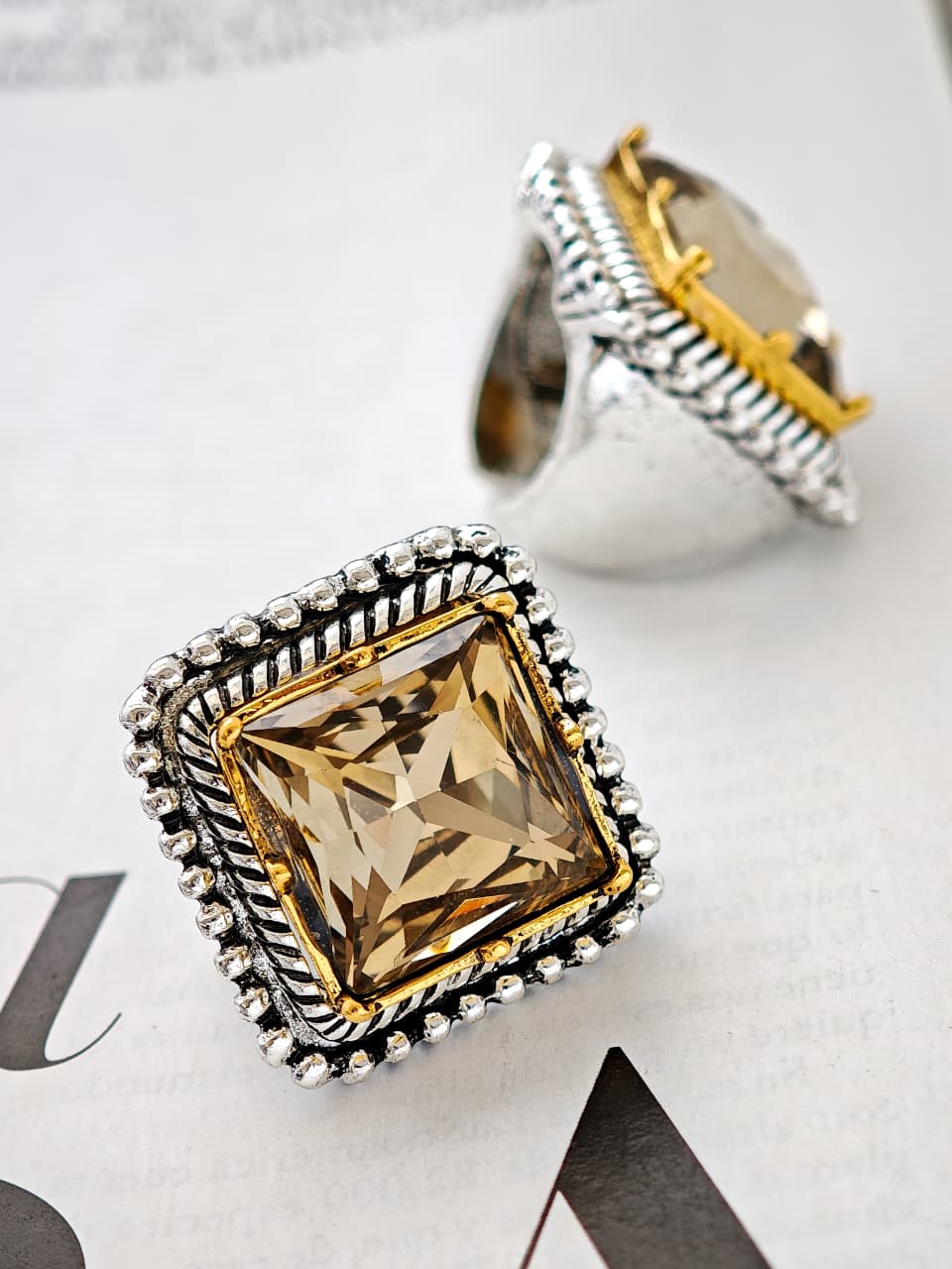 Anillo Piedra Cuadrada