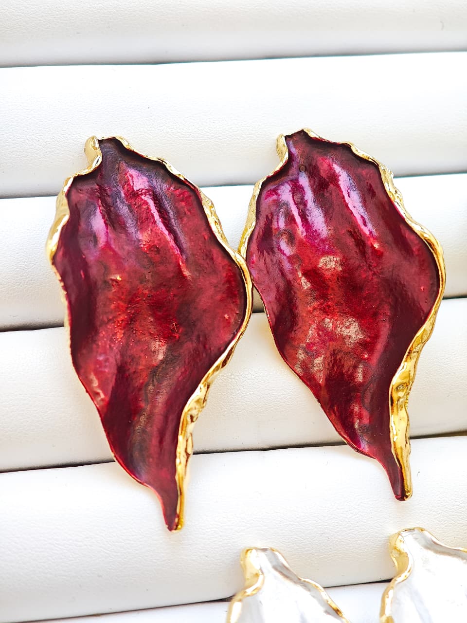 Aretes de Hoja Chunky