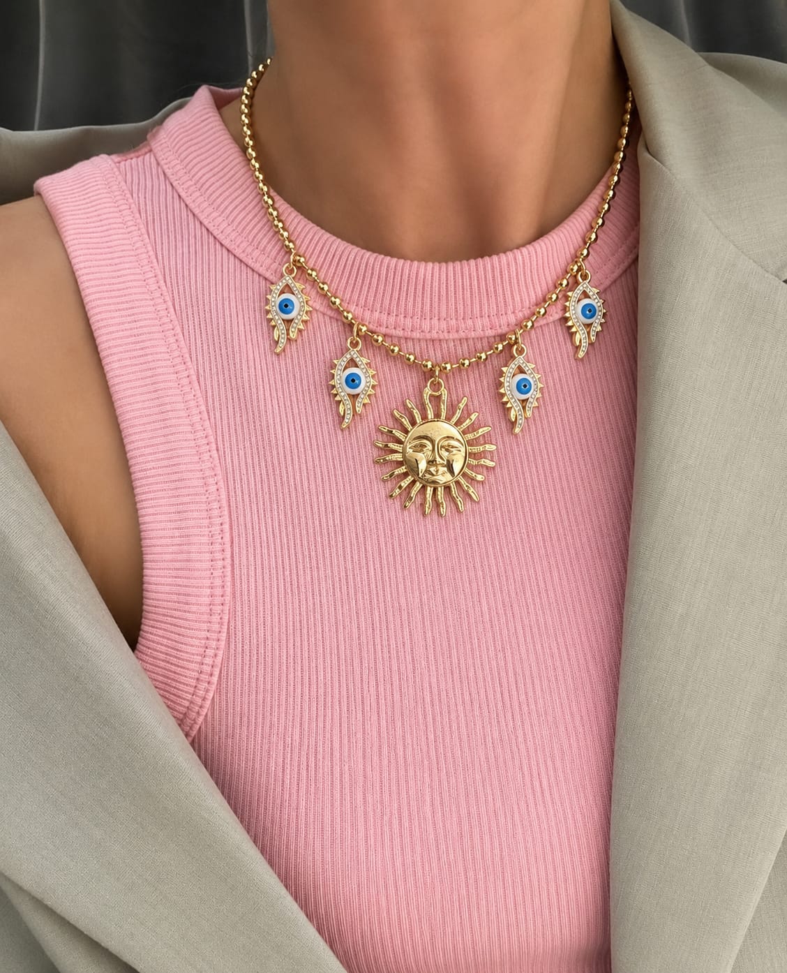 Collar de Sol con Ojitos