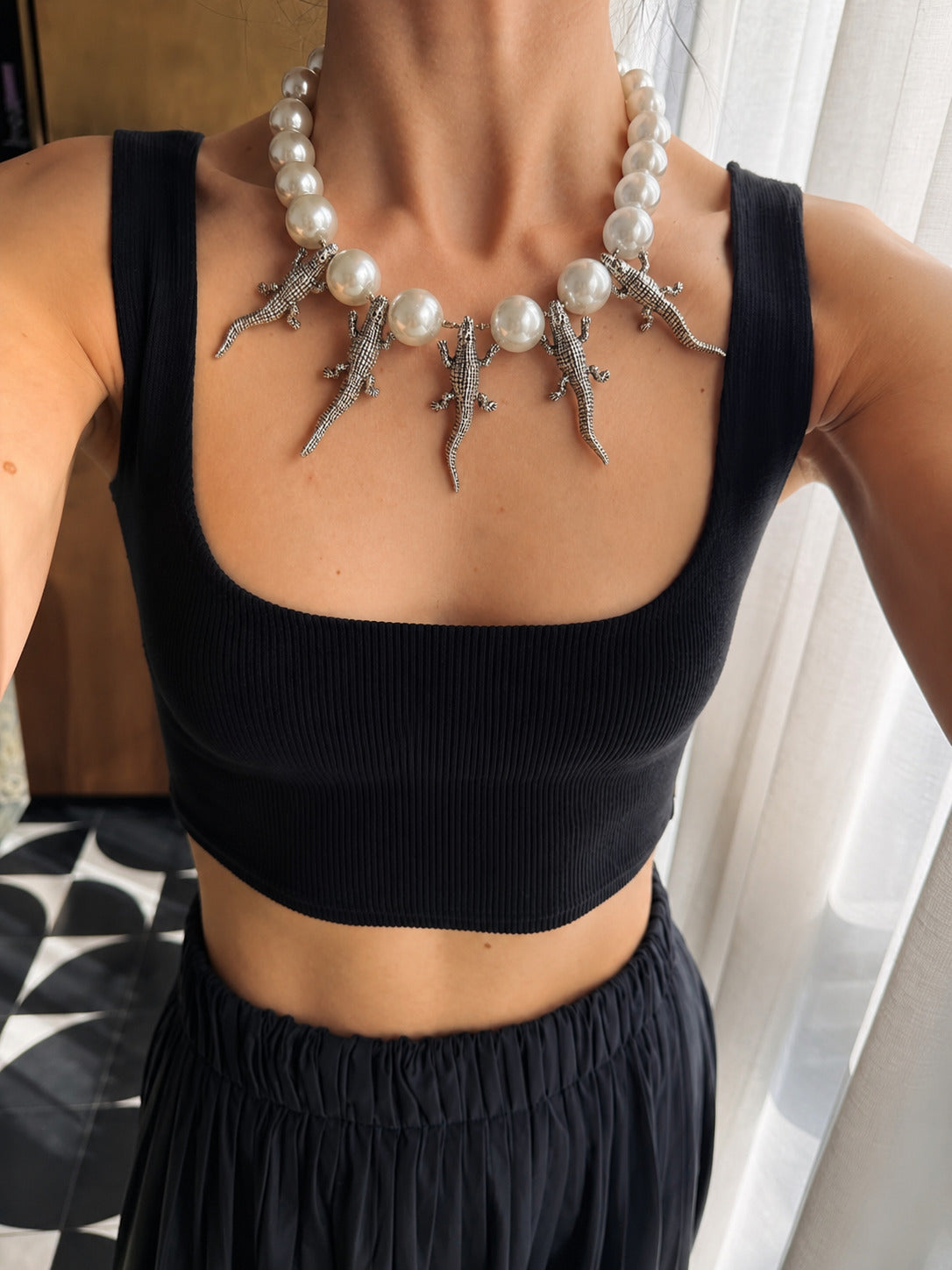 Collar Chunky de Cocodrilo