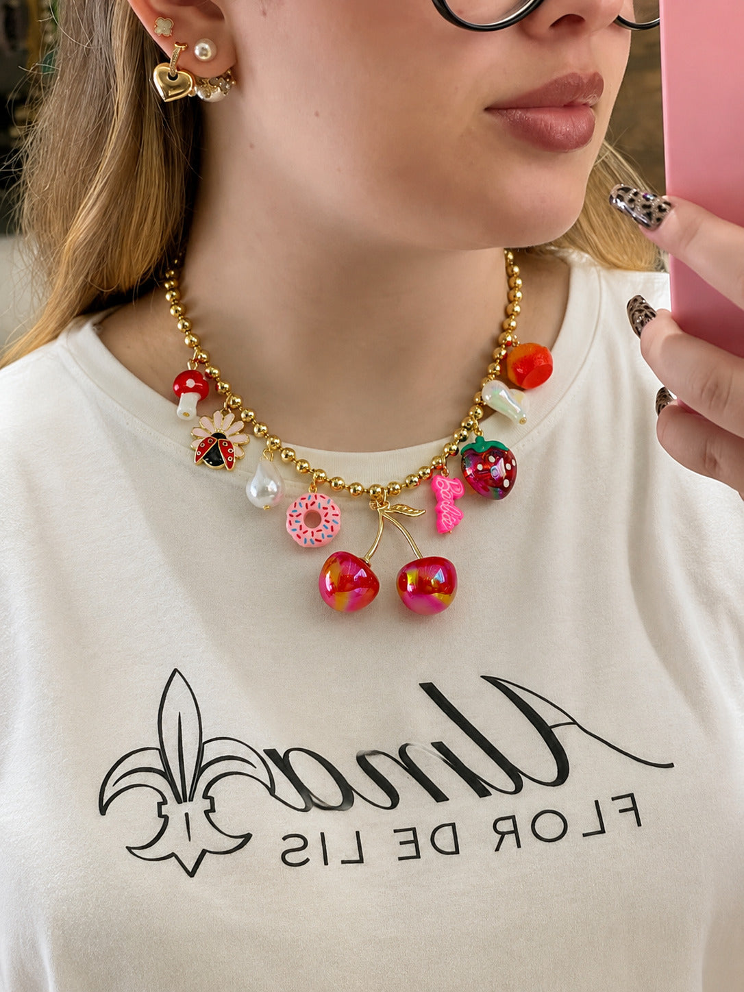 Collar de Dijes con Cereza