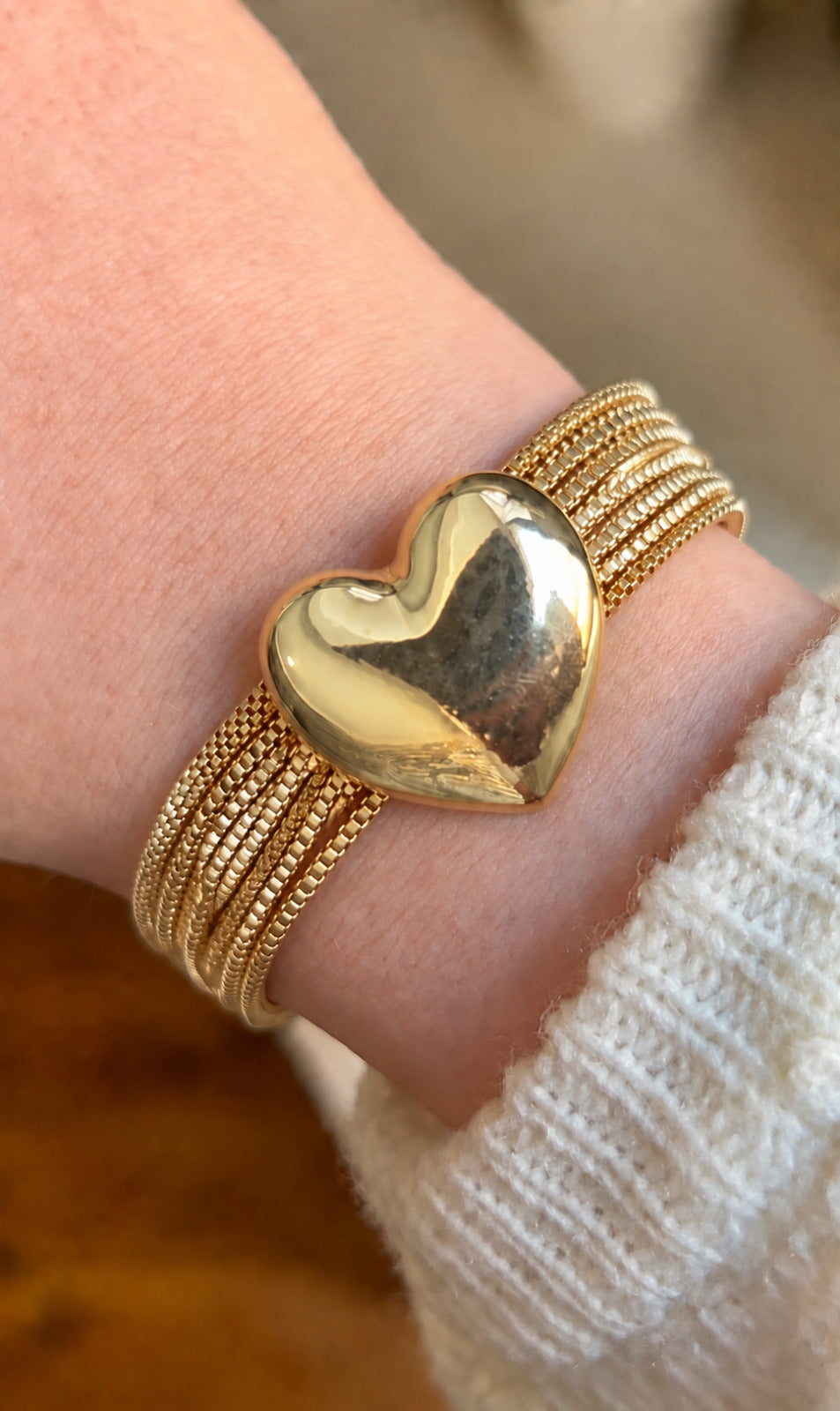 Pulsera de Corazon Inflado