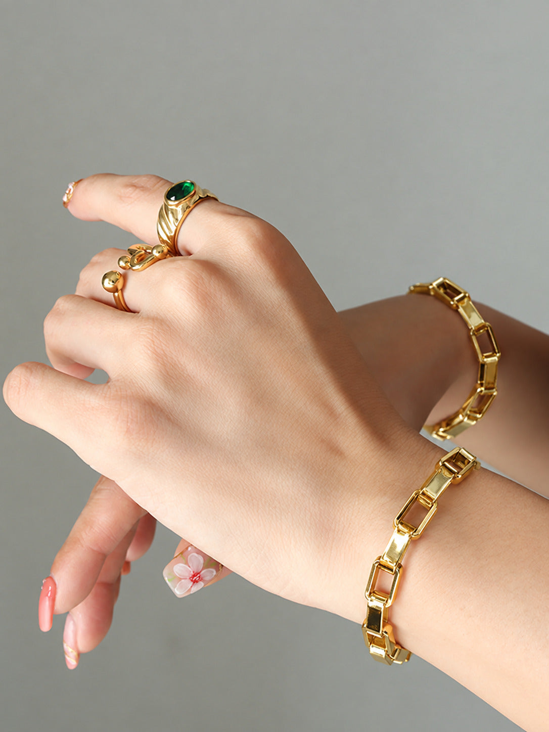 Pulsera de Eslabones Cuadrados