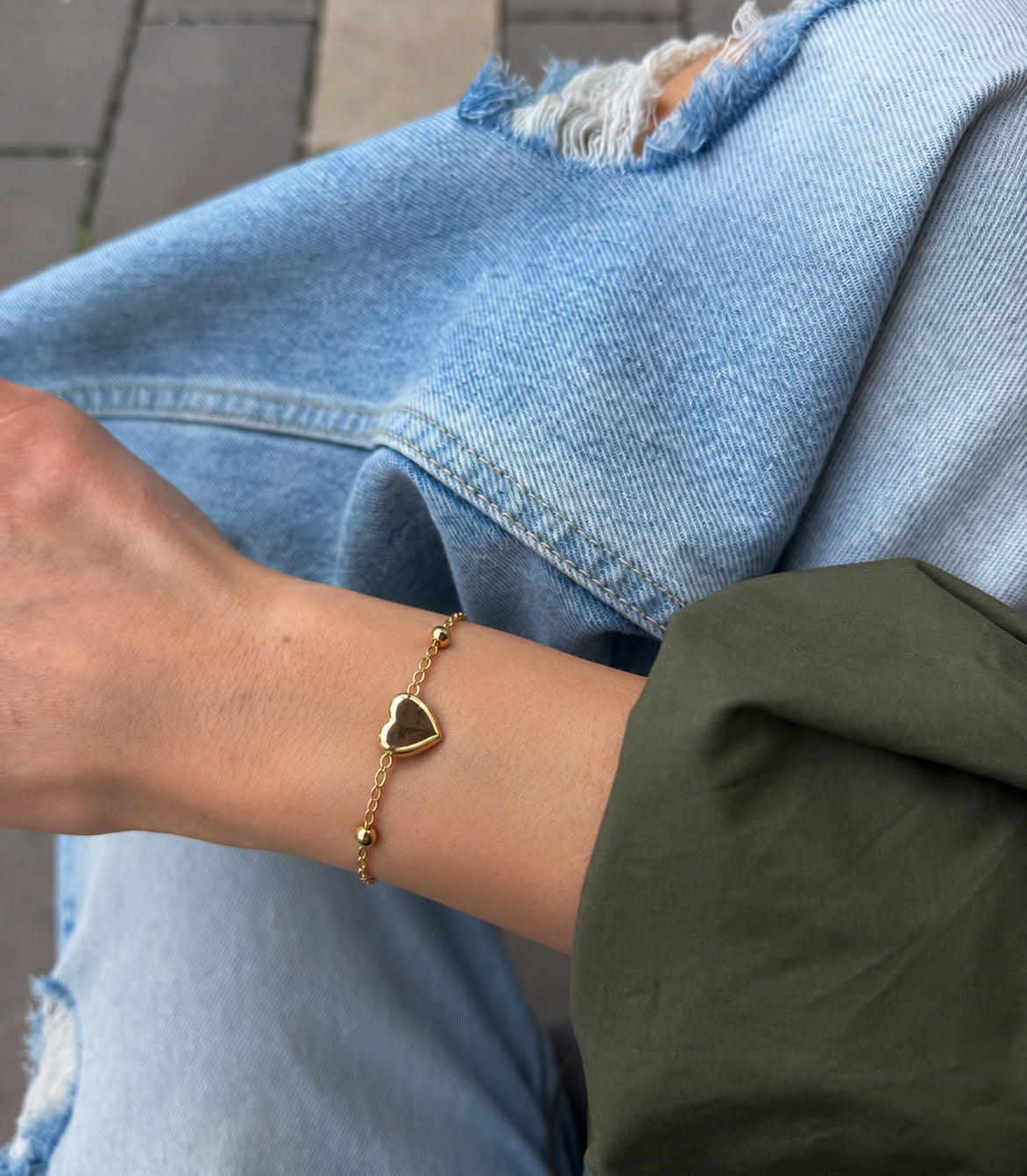 Pulsera Finita de Corazoncito Inflado