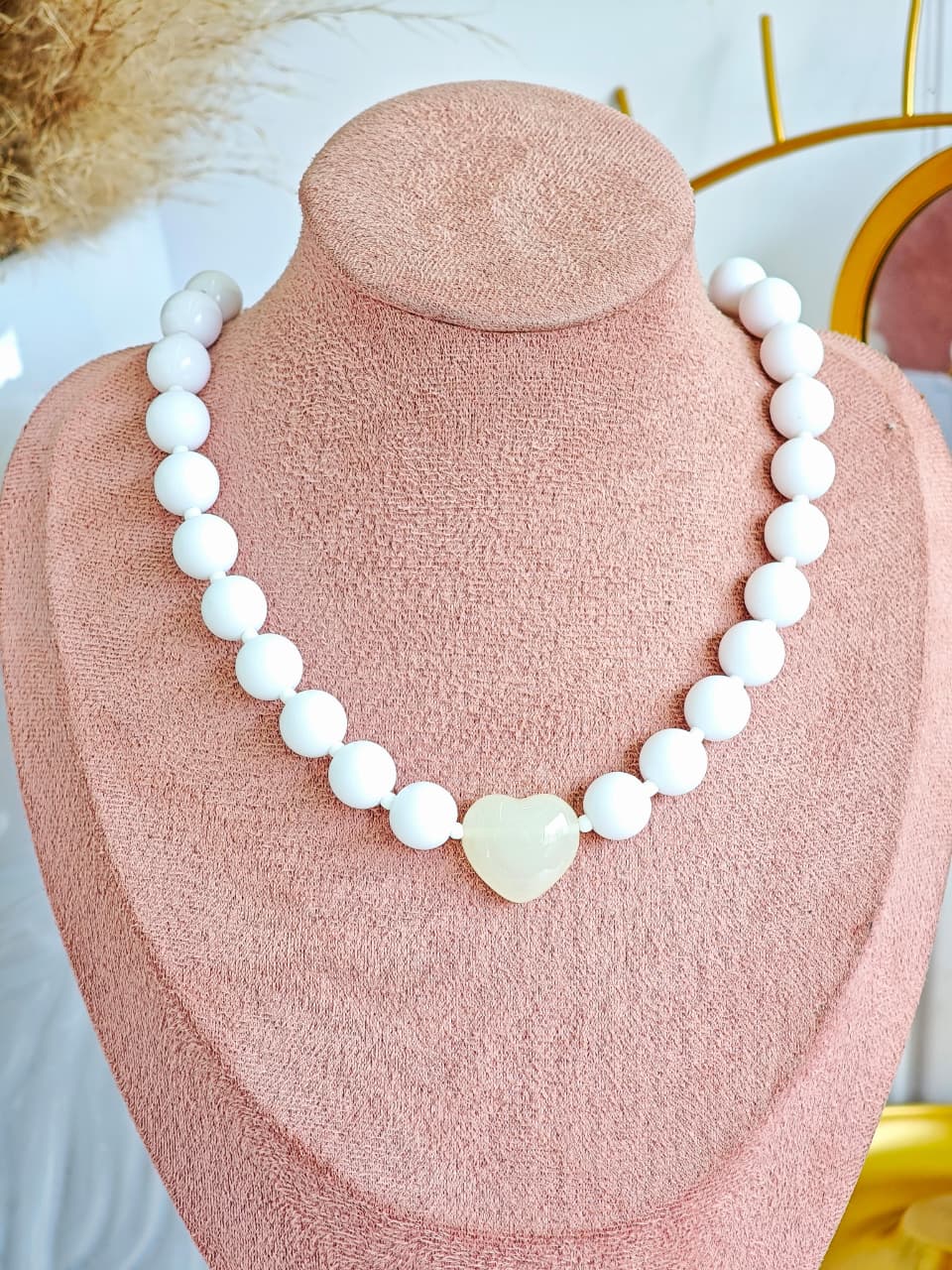 Collar de Corazón y Bolitas