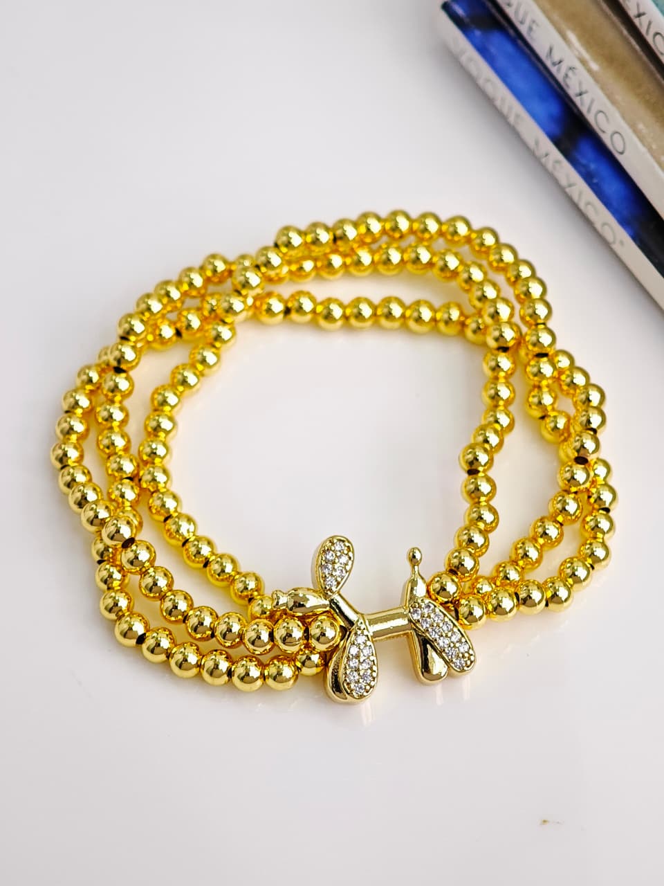Pulsera de Bolitas y Perrito