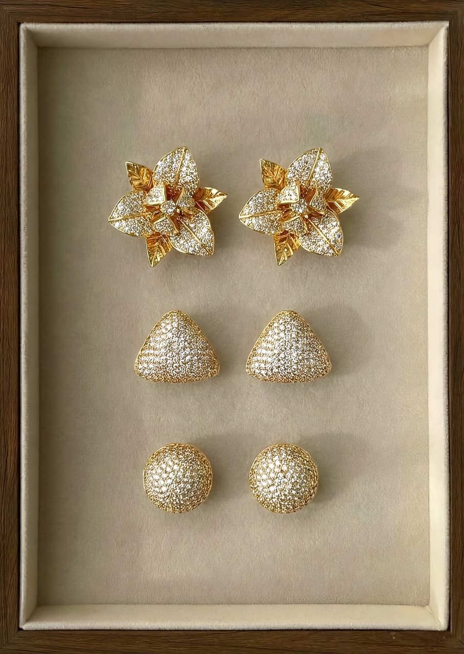 Aretitos Llenos de Zirconias