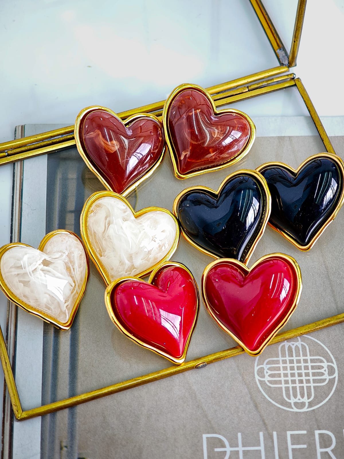Aretes de Corazón Chunky