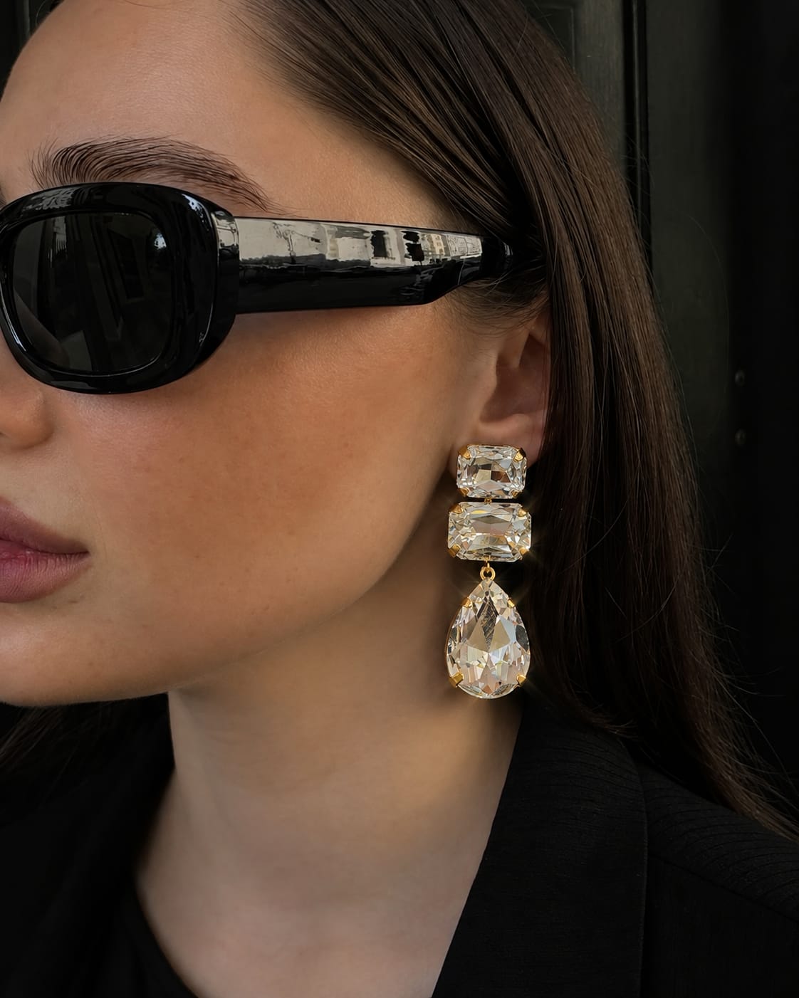 Aretes Largos de Piedra