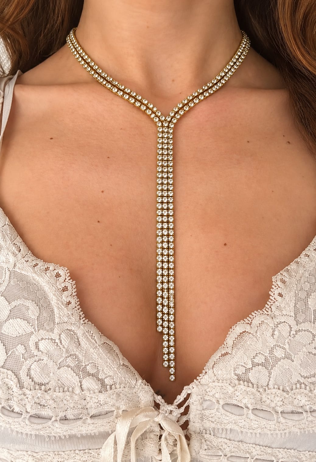 Collar Largo Tipo Tennis