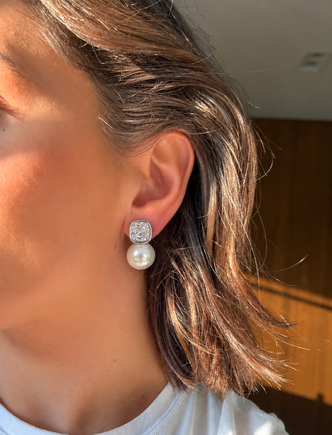 Aretes de Piedra y Perla