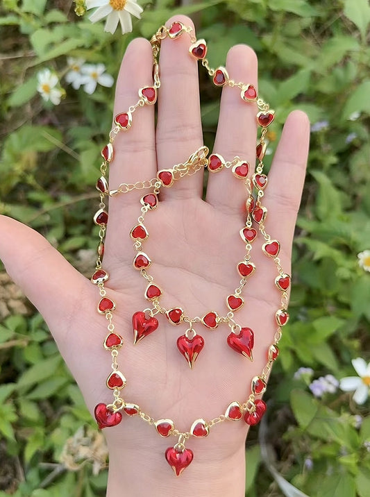 Set Corazones Rojos