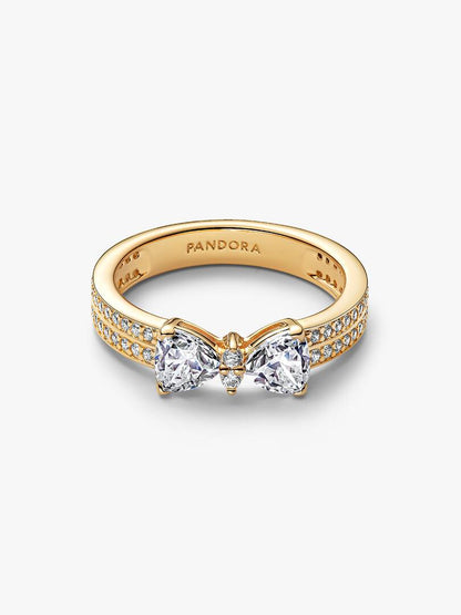 Anillo Pandora Moño Blanco