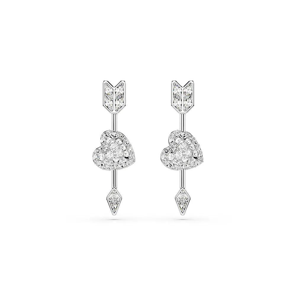Aretes Swarovski de Corazon y Flecha