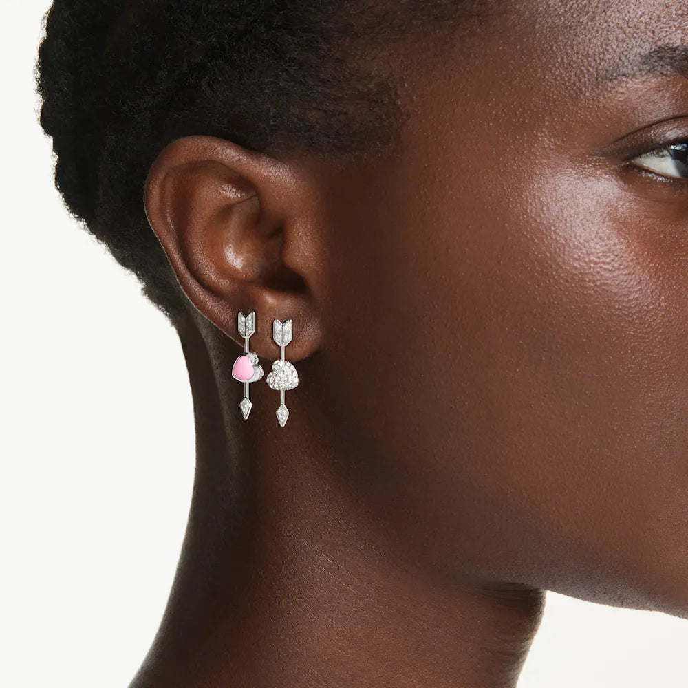 Aretes Swarovski de Corazon y Flecha