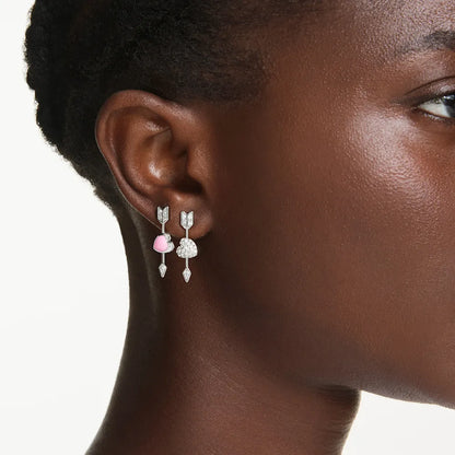 Aretes Swarovski de Corazon y Flecha