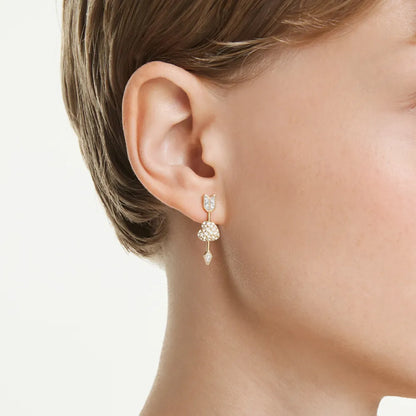 Aretes Swarovski de Corazon y Flecha