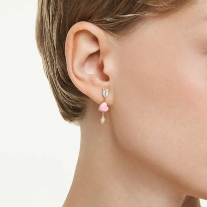 Aretes Swarovski de Corazon y Flecha