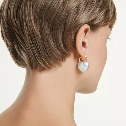 Aretes Swarovski de Corazon Inflado