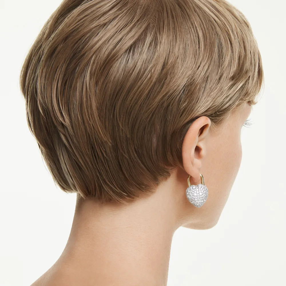 Aretes Swarovski de Corazon Inflado