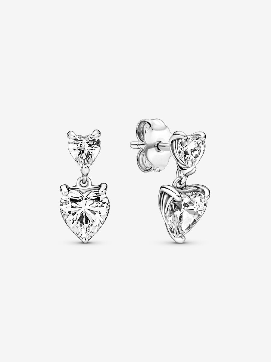 Aretitos Pandora Doble Corazón