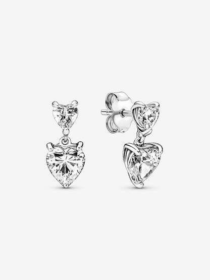 Aretitos Pandora Doble Corazón