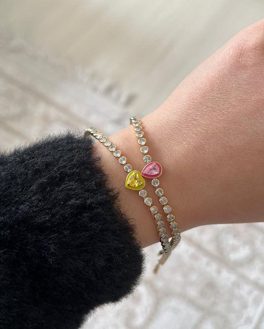 Pulsera Corazon Zirconias