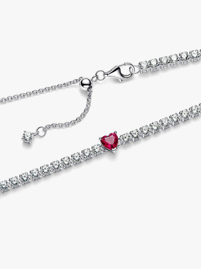 Collar Tenis Pandora Corazón