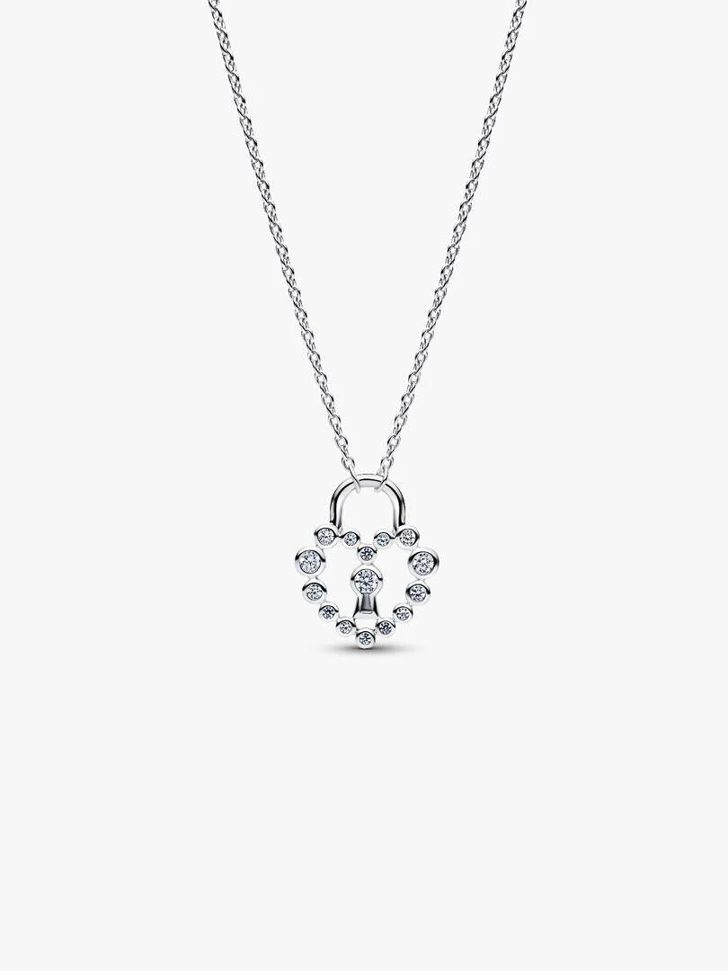 Collar Pandora Corazon Candado