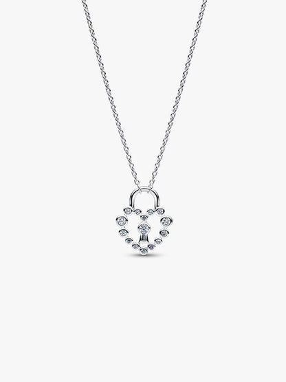 Collar Pandora Corazon Candado