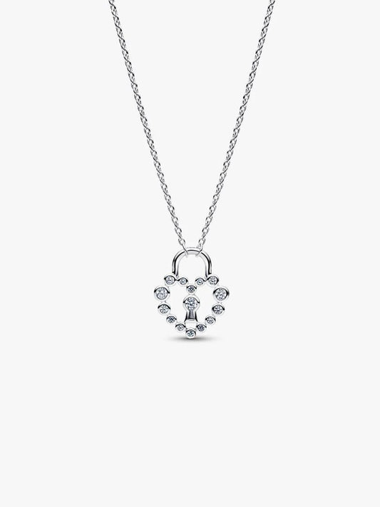 Collar Pandora Corazon Candado